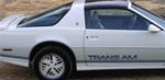Image of 1984 Blue 15th Anniversary Trans Am Door Decal, Each