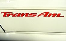 Image of 1993 - 2002 Trans Am Door Decal, Color Choice, Each