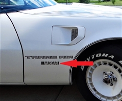 Image of 1981 Trans Am Pace Car "NASCAR" Front Fender Decal