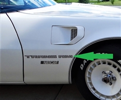 Image of 1981 "Trans Am" Black NASCAR Pace Car Front Fender Decal