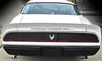 Image of 1981 "Turbo Trans Am and Pontiac" Black NASCAR Rear Spoiler Decal