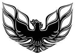 Image of 1970-1975 Firebird Formula Rear Spoiler Bird Decal, 8.5" Diameter