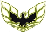 Image of 1973 - 1978 Firebird Front Nose Bumper or Rear Spoiler Center Bird Decal, 8.5" Diameter