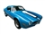 Image of 1970 - 1972 Trans Am Stripe Decal Kit, WHITE Stripes for a Blue Car