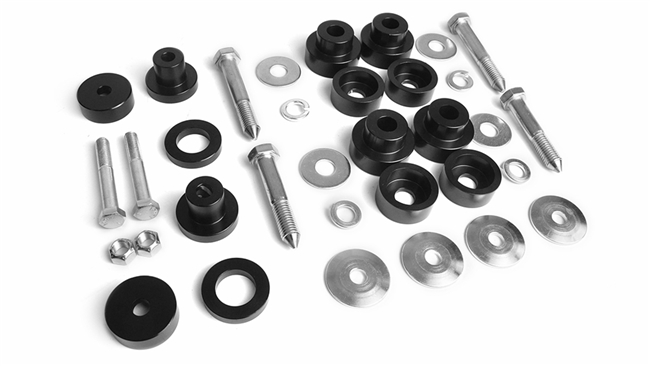 Image of 1970 - 1973 Firebird Subframe Body Mount Bushings Set, Self-Locking Interlock Style, Factory Height