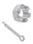 Image of Lower Ball Joint Castle Nut with Cotter Pin