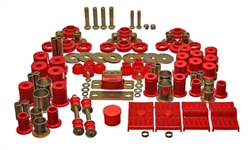 Image of 1974 - 1975 Pontiac Firebird Polyurethane Suspension Bushings Kit, Red