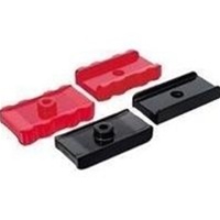 Image of 1967 - 1969 Firebird Mono Leaf Rear Leaf Spring Pads Set, Polyurethane, Choose Red or Black