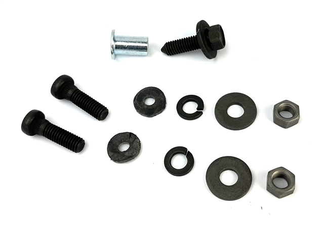 Image of 1967 Firebird Traction Bar (Radius Rod) Floor Plate and Bracket Mounting Bolts Hardware Kit