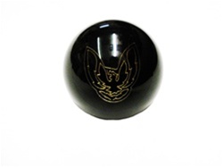 Custom Shifter Knob with Firebird Logo, Black - 3/8