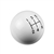 Image of HURST 5 Speed White Shifter Knob Ball, 3/8 Inch Coarse Thread