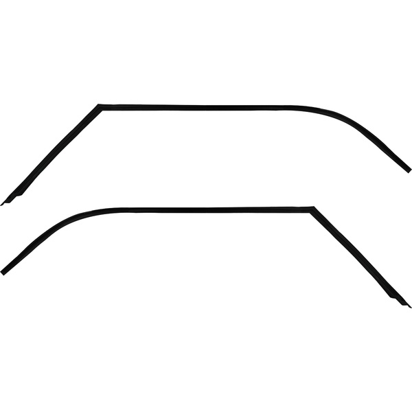 Image of 1968 - 1969 Roof Rail Rubber Weatherstripping, Upper Pair of LH and RH