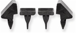 Image of 1967 - 1968 Firebird Fender to Hood Panel Rubber Side Bumper Stoppers, 4 Piece Set
