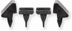Image of 1967 - 1968 Firebird Fender to Hood Panel Rubber Side Bumper Stoppers, 4 Piece Set