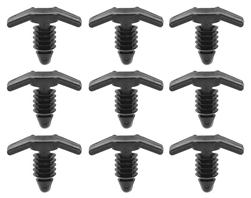Image of 1967 - 1969 Firebird Radiator Support Air Conditioning Rubber Hood Seal Clip Set, 9 Piece