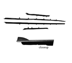 Image of 1968 - 1969 Firebird Outer Windowfelt Set, Coupe 4 Piece Authentic OE Style