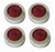 Image of 1967-1972 Firebird Rally Wheel PMD Center Caps Set of 4, Red