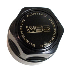 Image of 1988 - 1992 Firebird Trans Am WS6 Wheel Center Cap, Black with Black Insert and Gold Lettering, Each