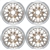 Image of 1978 - 1981 15" x 8" Firebird Snowflake Gold Wheel, Set of 4