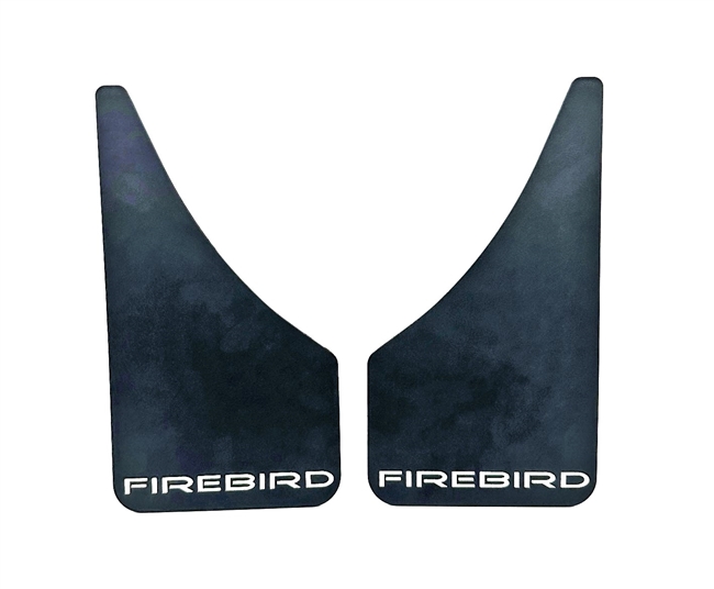 Image of Universal Wheel Mud Flaps / Splash Guards with FIREBIRD Text, Pair