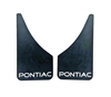Image of Universal Wheel Mud Flaps / Splash Guards with PONTIAC Text, Pair