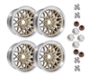 1978 - 1981 17"x9" Cast Aluminum Firebird Gold Snowflake Wheel Kit with Lug Nuts and Red Bird Center Caps, Set of 4