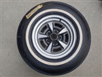 Image of Uniroyal Glasbelt Fastrak Belted White Wall Tire and Rallye Wheel Combo, Used Vintage GM
