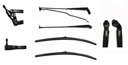 Image of 1970 - 1981 Firebird Black Windshield Wiper Arm and Blade Set, Concealed