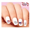 4th of July Fireworks, Flag & Heart Assorted Set of 20 Waterslide Nail Decals