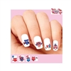 4th of July Owls with American Flag Assorted Set of 20 Waterslide Nail Decals