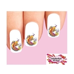 Japanese Tattoo Koi with Cherry Blossoms Set of 20 Waterslide Nail Decals