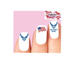 USAF United States Air Force Wife Assorted Set of 20 Waterslide Nail Decals
