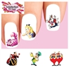 Alice in Wonderland, Cheshire, Mad Hatter, Queen of Hearts Assorted Set of 20 Waterslide Nail Decals