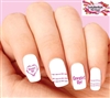 Pink Barbed Wire Cowgirl Up Heart Assorted Set of 20 Waterslide Nail Decals
