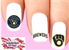 Milwaukee Brewers Baseball Assorted Set of 20  Waterslide Nail Decals