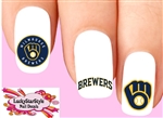 Milwaukee Brewers Baseball Assorted Set of 20  Waterslide Nail Decals