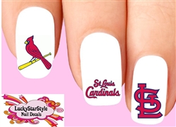 St Louis Cardinals Baseball Assorted Set of 20  Waterslide Nail Decals