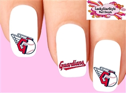 Cleveland Guardians Baseball Assorted Waterslide Nail Decals