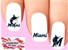 Miami Marlins Baseball Assorted Set of 20  Waterslide Nail Decals