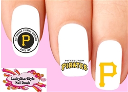 Pittsburgh Pirates Baseball Assorted Set of 20  Waterslide Nail Decals