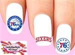 Philadelphia 76ers Basketball Assorted Set of 20  Waterslide Nail Decals