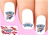 Oklahoma City Thunder Basketball Assorted Set of 20  Waterslide Nail Decals