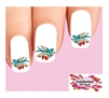 Blue Bird with Hearts & Arrow Set of 20 Waterslide Nail Decals