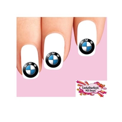 BMW Assorted Set of 20 Waterslide Nail Decals