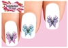 Butterfly with Flowers & Scrolls Assorted Set of 20 Waterslide Nail Decals