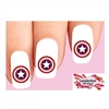 Captain America Set of 20 Waterslide Nail Decals