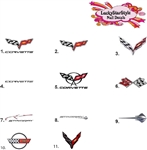 Corvette Waterslide Set of 20 Nail Decals