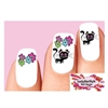 Day of the Dead Sugar Skull Kitty Cat Flowers Assorted Set of 20 Waterslide Nail Decals