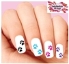 Colorful Cat Paws Claws Assorted Set of 20 Waterslide Nail Decals