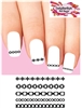 Chain Link Silhouette Patterns Assorted Waterslide Nail Decals